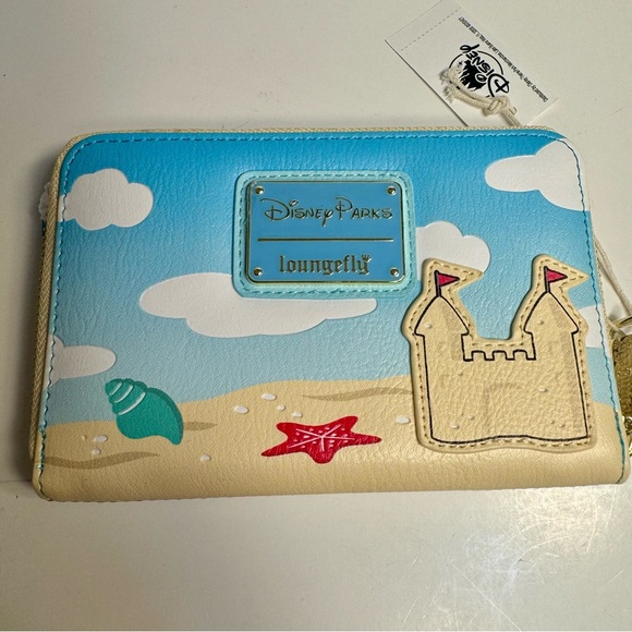 NWT. Disney Loungefly Lilo & Stitch Scrump Beach Scene Zip Around Wallet - Picture 7 of 16